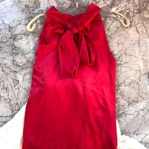 VV royal red tunic tie back shirt